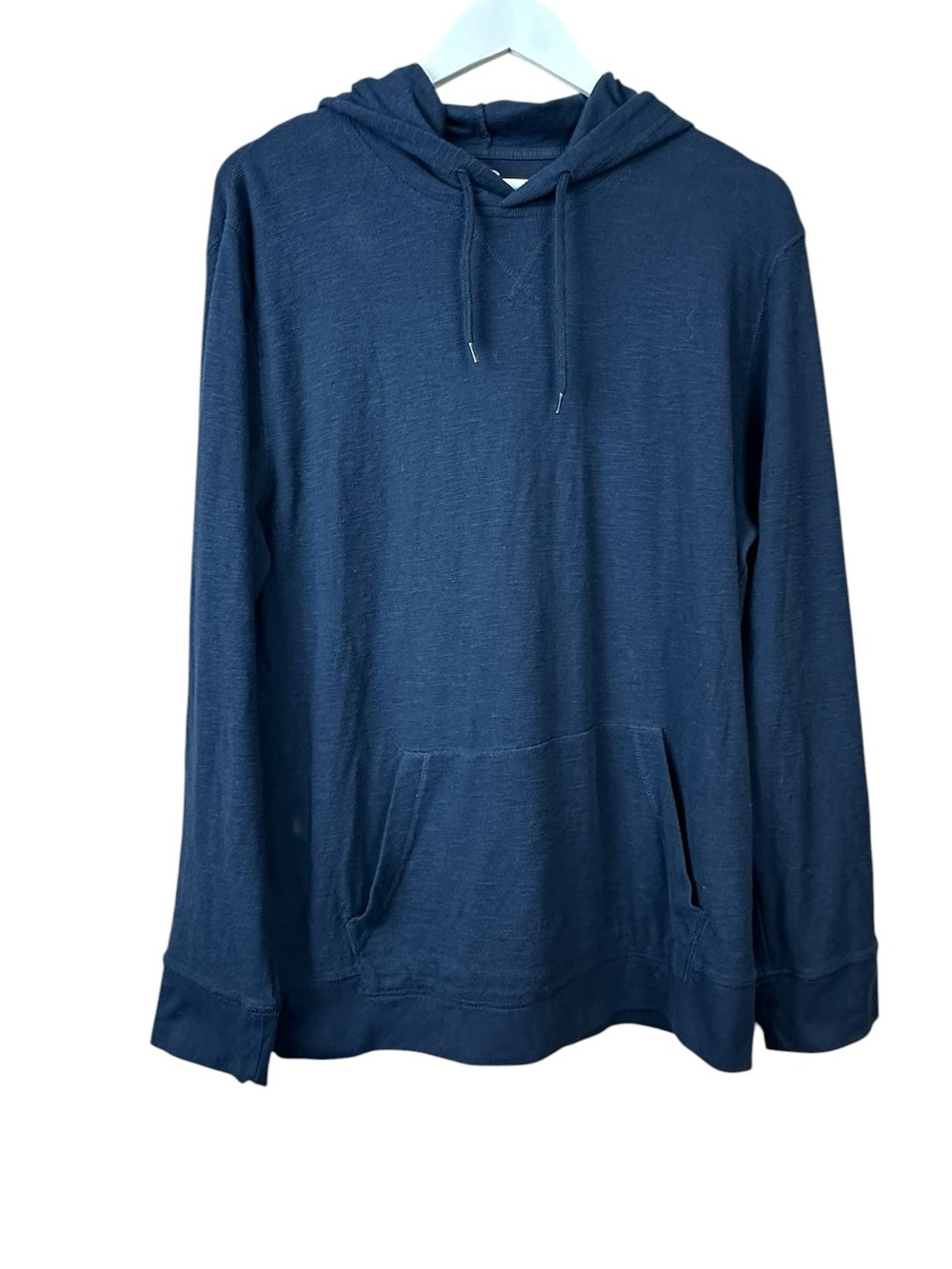 Old Navy Waffle Print Blue Hoodie Pullover Mens Sz L